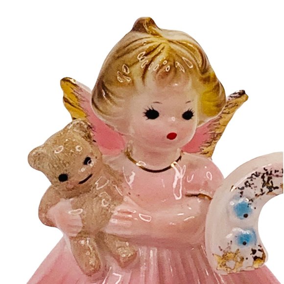 Vintage Josef Original 2 Yr Old Birthday Cake Topper Second Year Figurine Angel - Picture 7 of 12